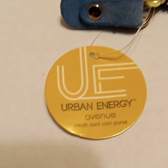 NWT Urban Energy Avenue Credit Card and Coin Purse Blue Clutch with Gold Accents - Picture 3 of 9